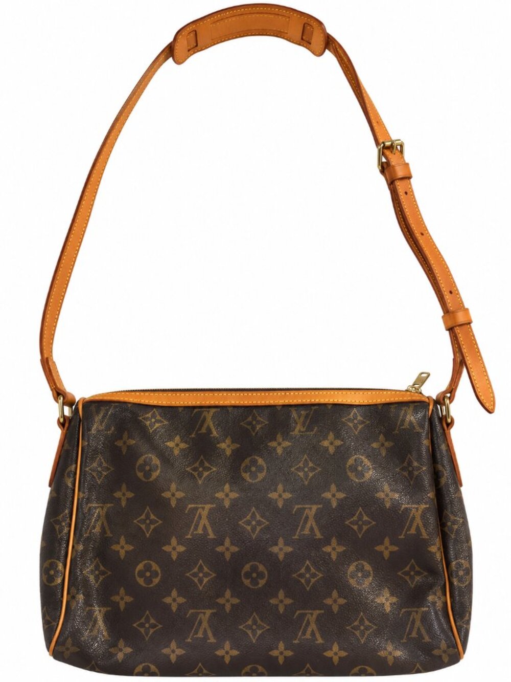 Louis Vuitton Monogram Vintage Shoulder Bag Brown Canvas Adjustable Strap